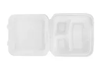 Vegware 9in 3 Compartment Bagasse Lunch Box Vegware 9in 3 Compartment Bagasse Lunch Box