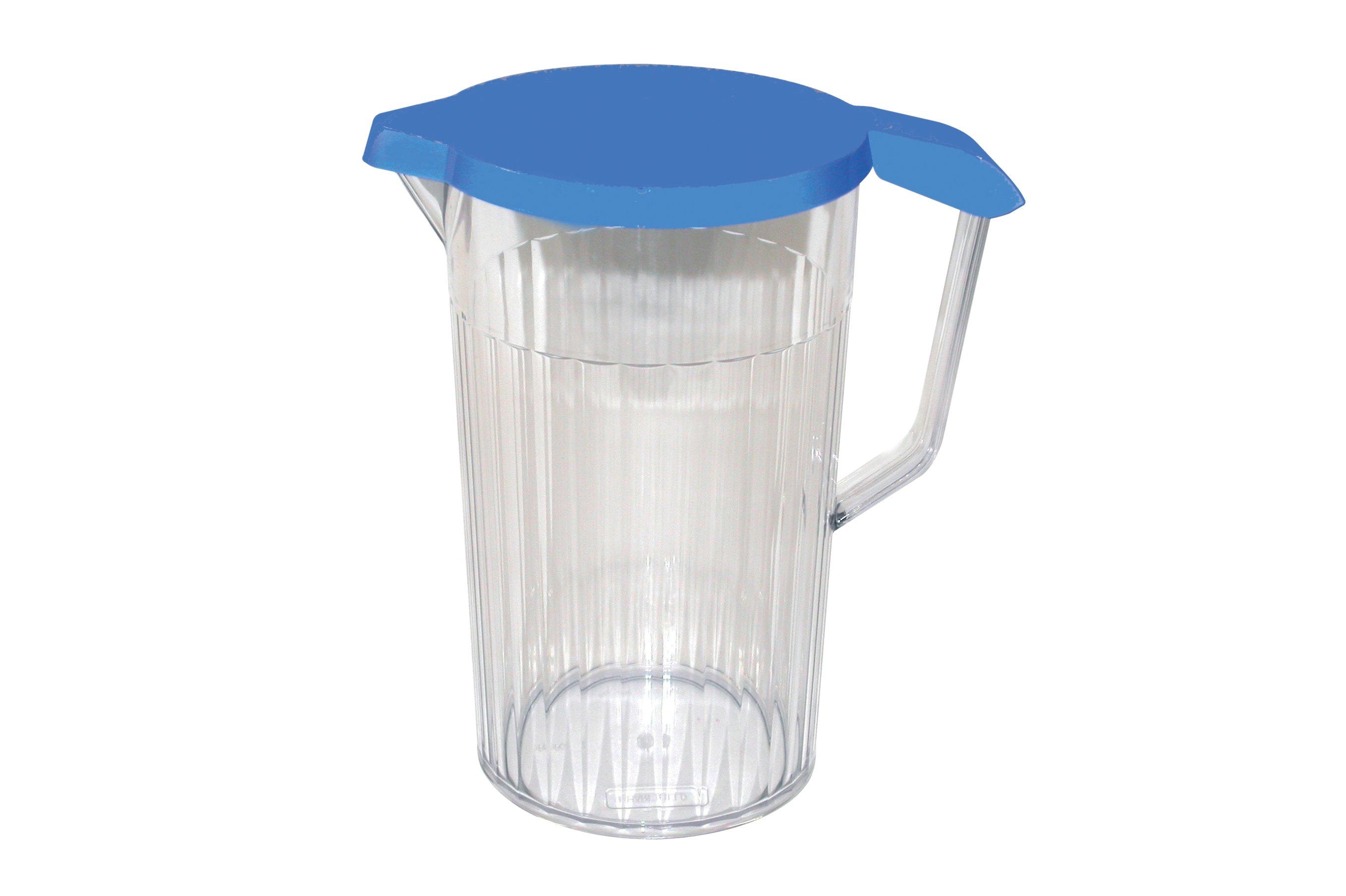 Harfield Clear Polycarbonate Jug with Blue Lid 1.1ltr (38.7oz) 1 x 1