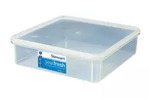 Stewart Clear Plastic Square Food Container 3.5ltr (123oz)