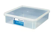 Stewart Clear Plastic Square Food Container 3.5ltr (123oz) Stewart Clear Plastic Square Food Container 3.5ltr (123oz)