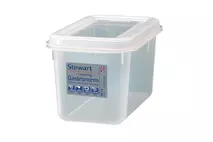 Stewart Polypropylene Gastronorm Container & Lid GN 1/4 - 15cm Deep