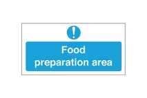 Food Preparation Area Sign 10x20cm (4x8")