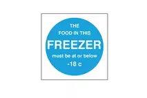 Freezer Temperature Guide 10x10cm (4x4")