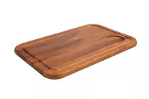 Acacia Grooved Serving Board with Dip Dish Recess