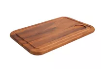 Acacia Grooved Serving Board with Dip Dish Recess Acacia Grooved Serving Board with Dip Dish Recess