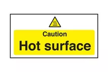 Caution Hot Surface Sign 10x20cm (4x8")