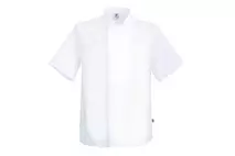Tibard White Polycotton Short Sleeve Jacket X Large