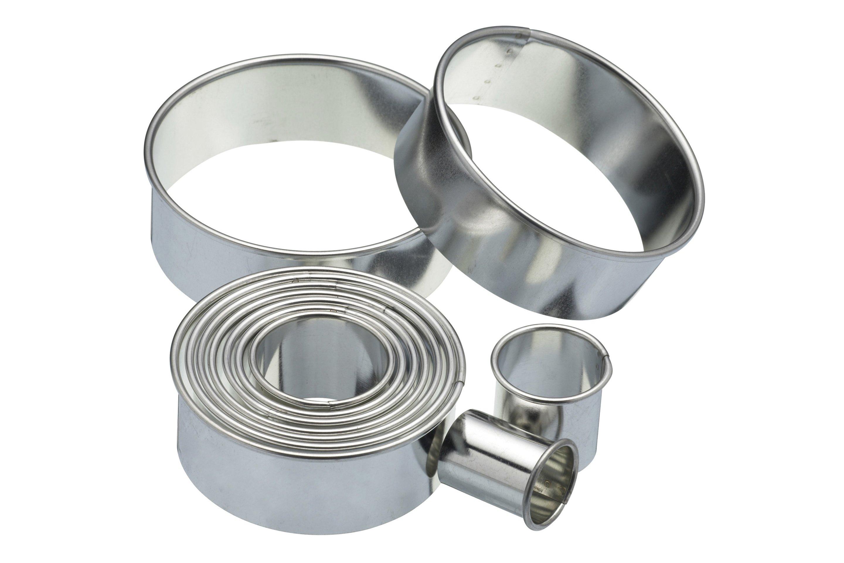 11 Piece Tinned Plate Plain Cutter Set 1 x 1