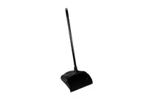 Black Plastic Long Handled Lobby Dustpan