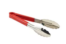 Red Handle Stainless Steel Serving Tongs 23cm (9") Red Handle Stainless Steel Serving Tongs 23cm (9")