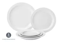 Utopia Pure White Narrow Rim Plate 20.6cm (8.11") Utopia Pure White Narrow Rim Plate 20.6cm (8.11")