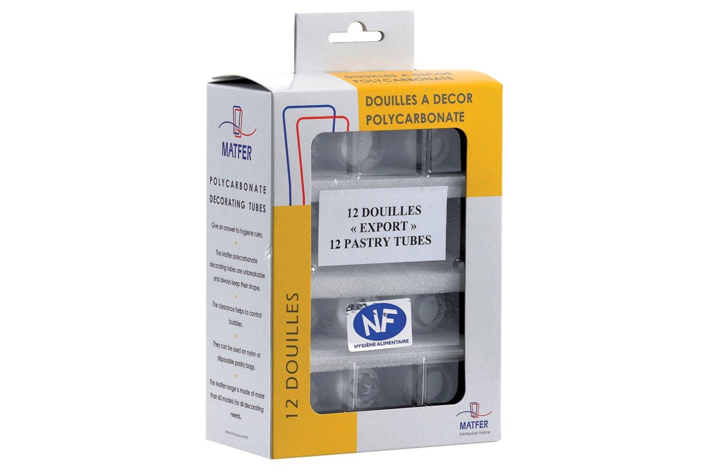 Matfer Polycarbonate 12 Piece Piping Nozzle Set 1 x 1