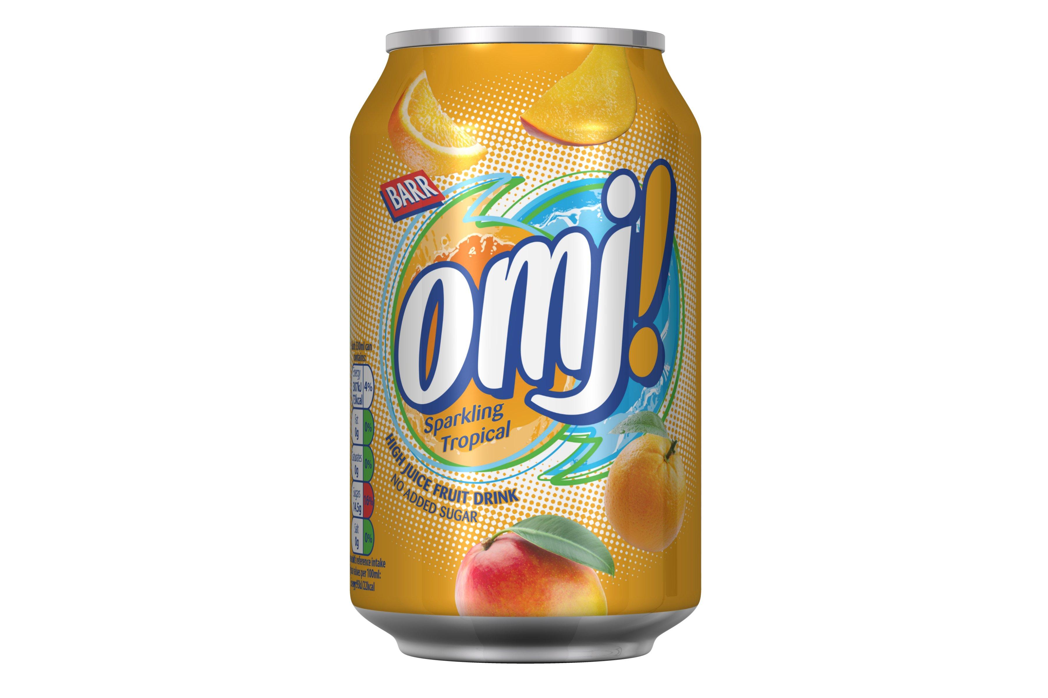 omj! Tropical Sparkling Juice Drink (England) (24x330ml)     24 x 330ml