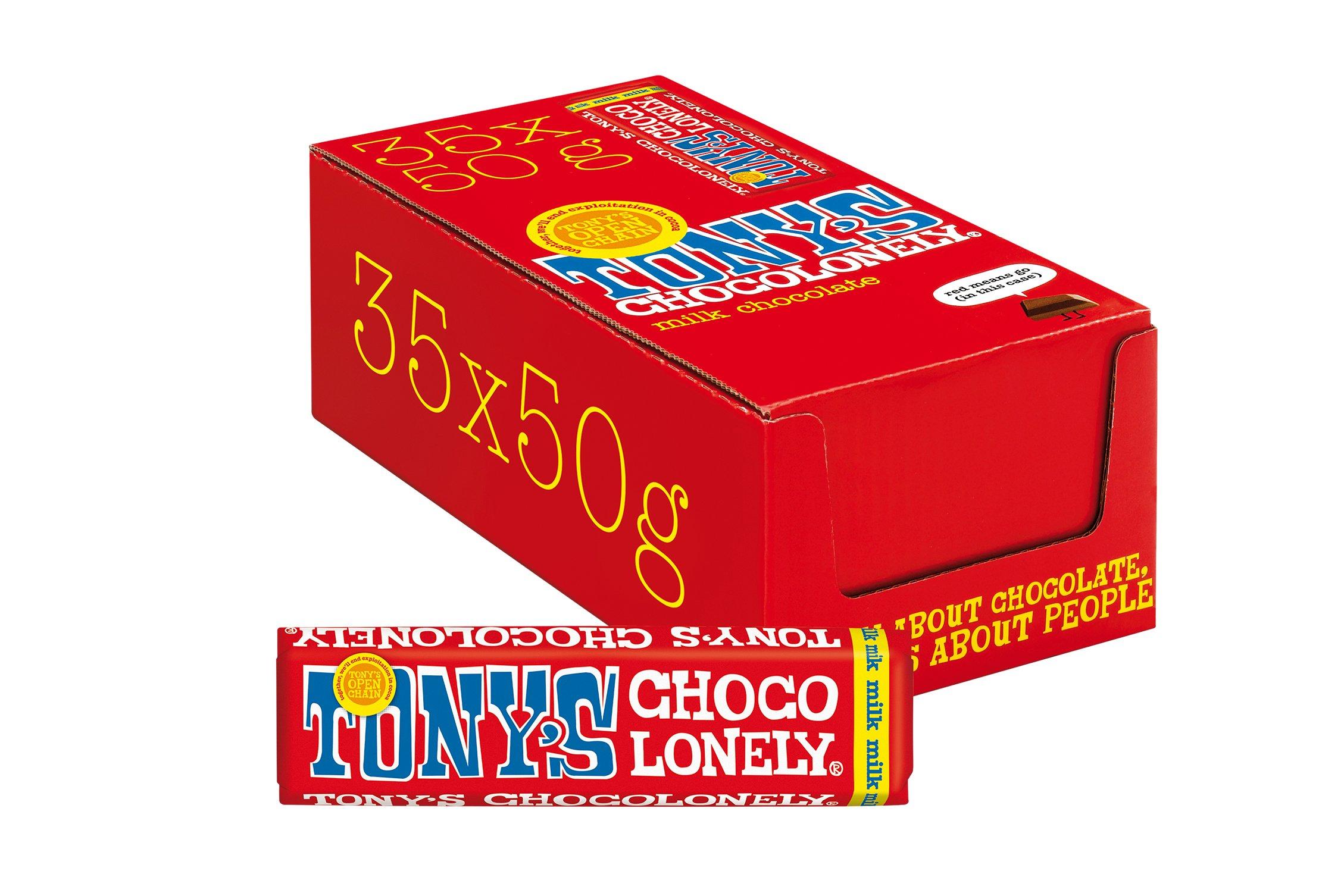 Tony's Chocolonely Milk Chocolate 50g Fairtrade 35 x 50g