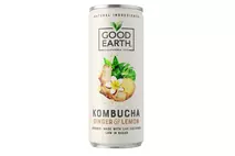 Good Earth Kombucha Cans: Ginger & Lemon