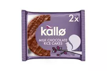 Kallo Milk Chocolate Topped Thick Rice Cakes