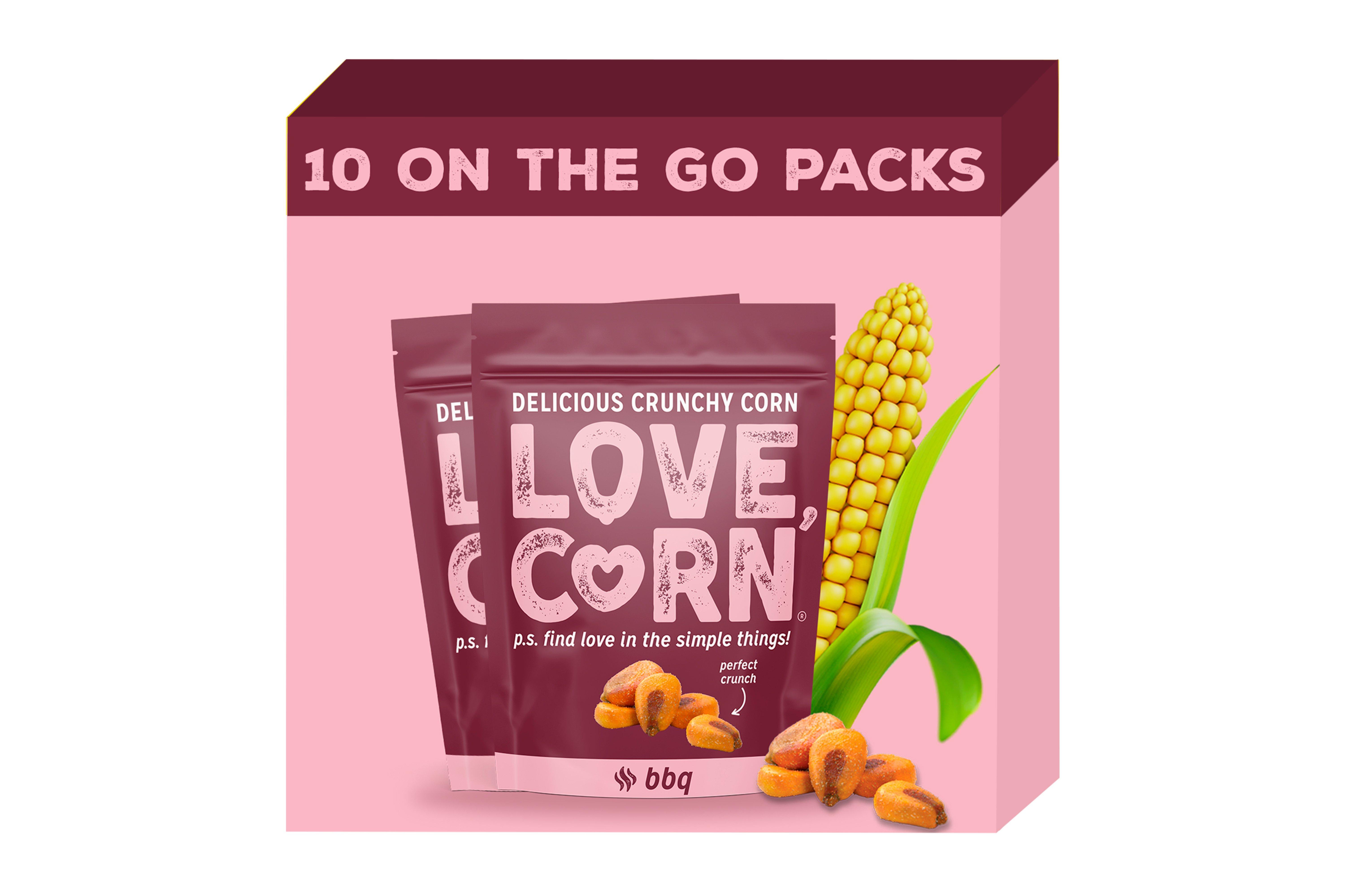 LOVE CORN BBQ     10 x 45g