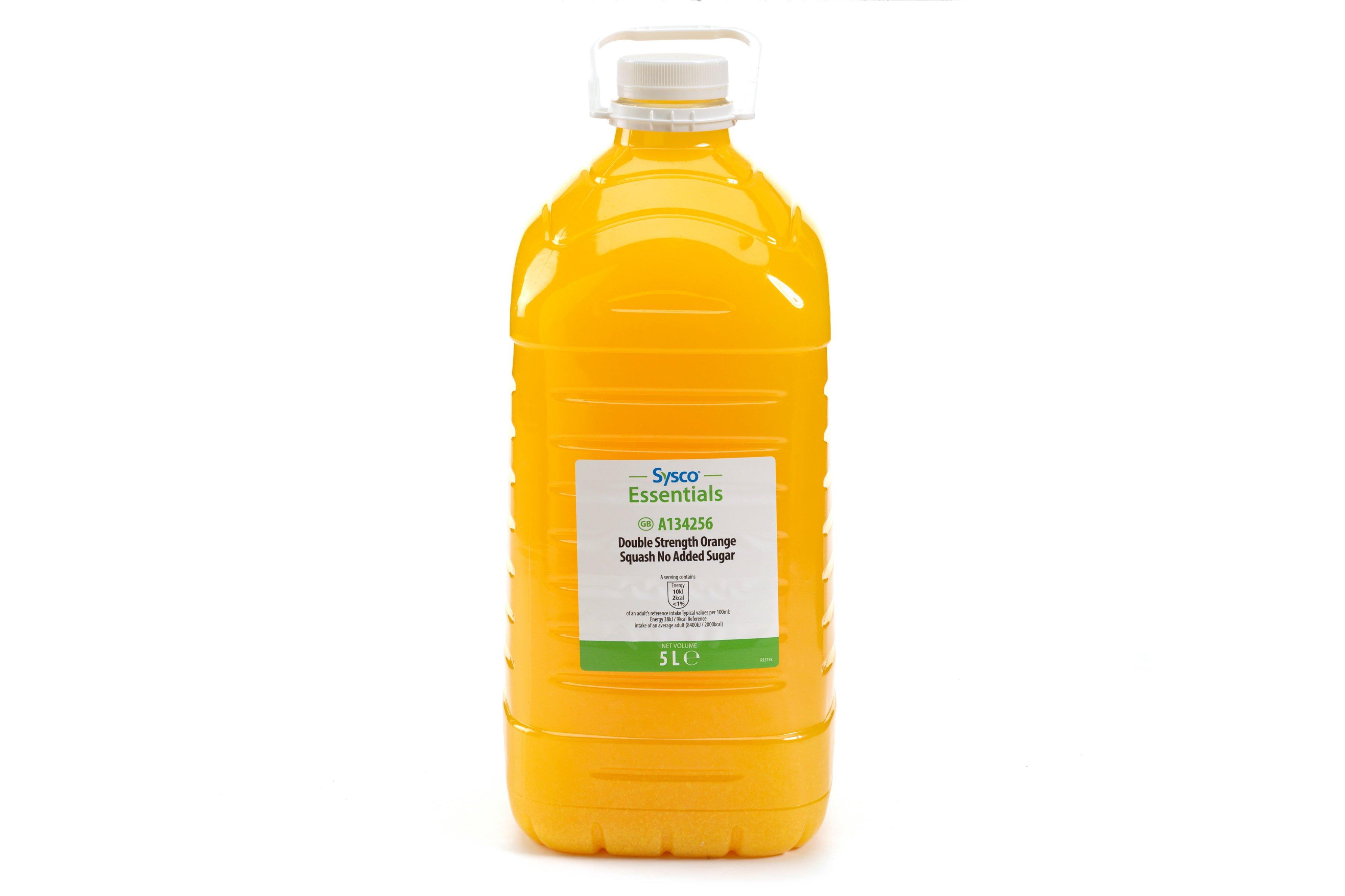 Brakes Essentials Double Strength Orange Squash No Added Sugar     1 x 5ltr
