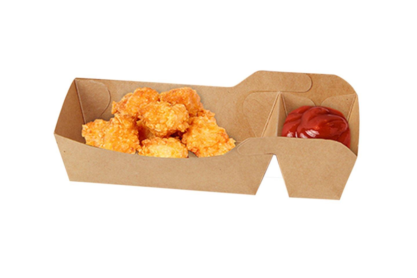 Kraft Hinged Tray 440ml     1 X 1000
