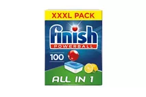 Finish Powerball Super Charged All in 1 Deep Clean Lemon Sparkle 100s Finish Powerball Super Charged All in 1 Deep Clean Lemon Sparkle 100s