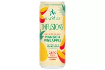 Radnor Infusions Unsweetened Mango & Pineapple Flavoured Welsh Sparkling Spring Water 330ml