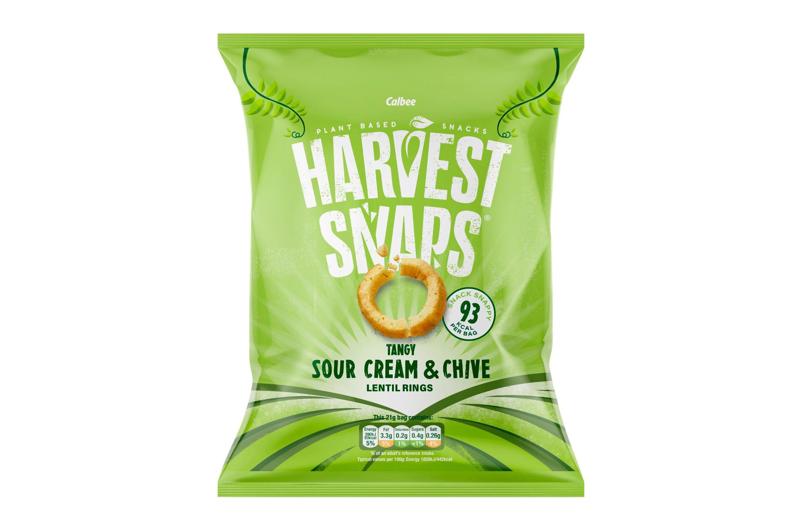Harvest Snaps Sour Cream & Chive Lentil Rings 24 x 21g