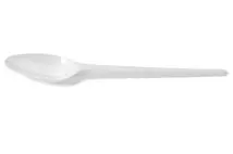 eGreen White Plastic Economy Dessert Spoon