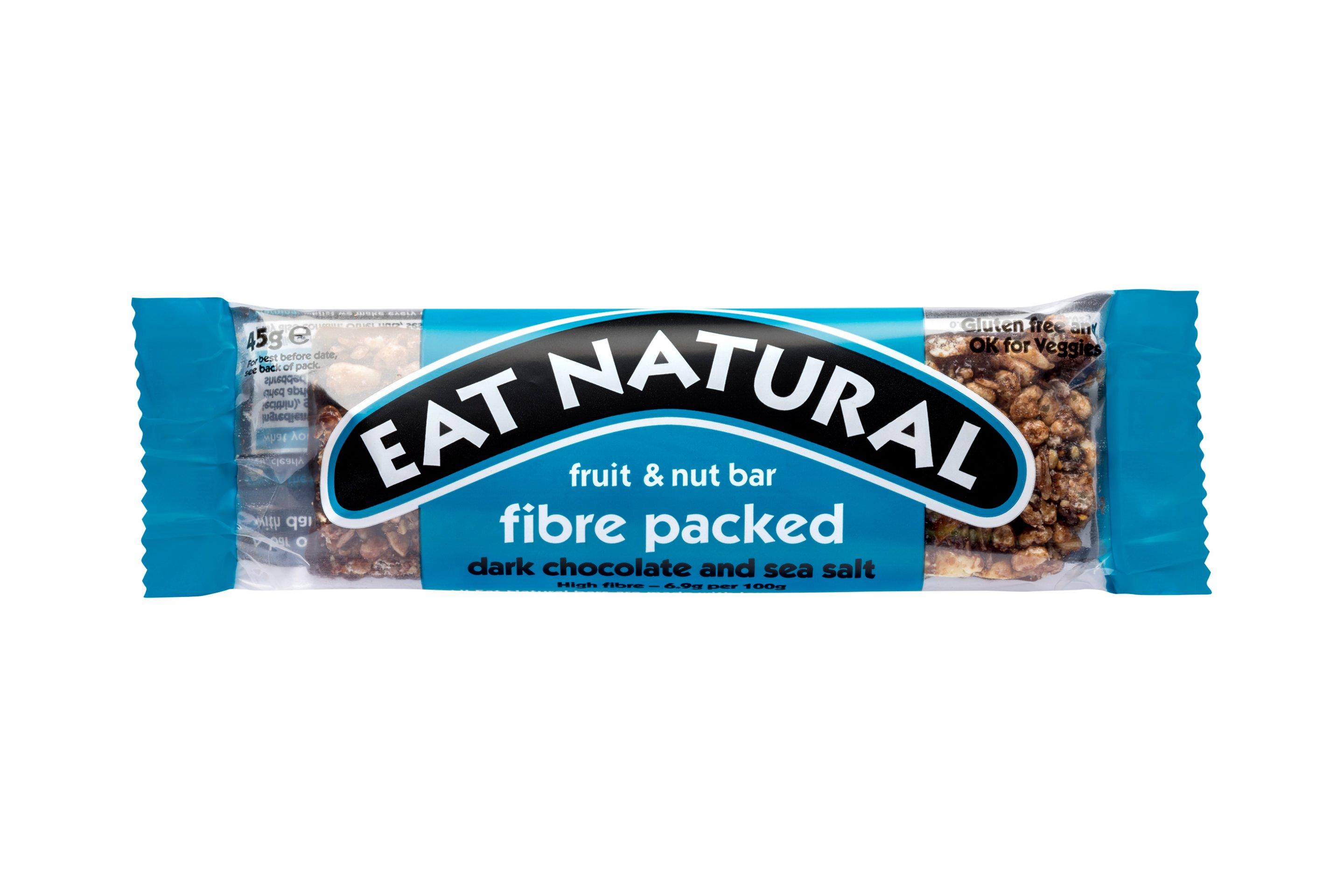 Eat Natural Fibre Dark Chocolate & Sea Salt 12 x 45g