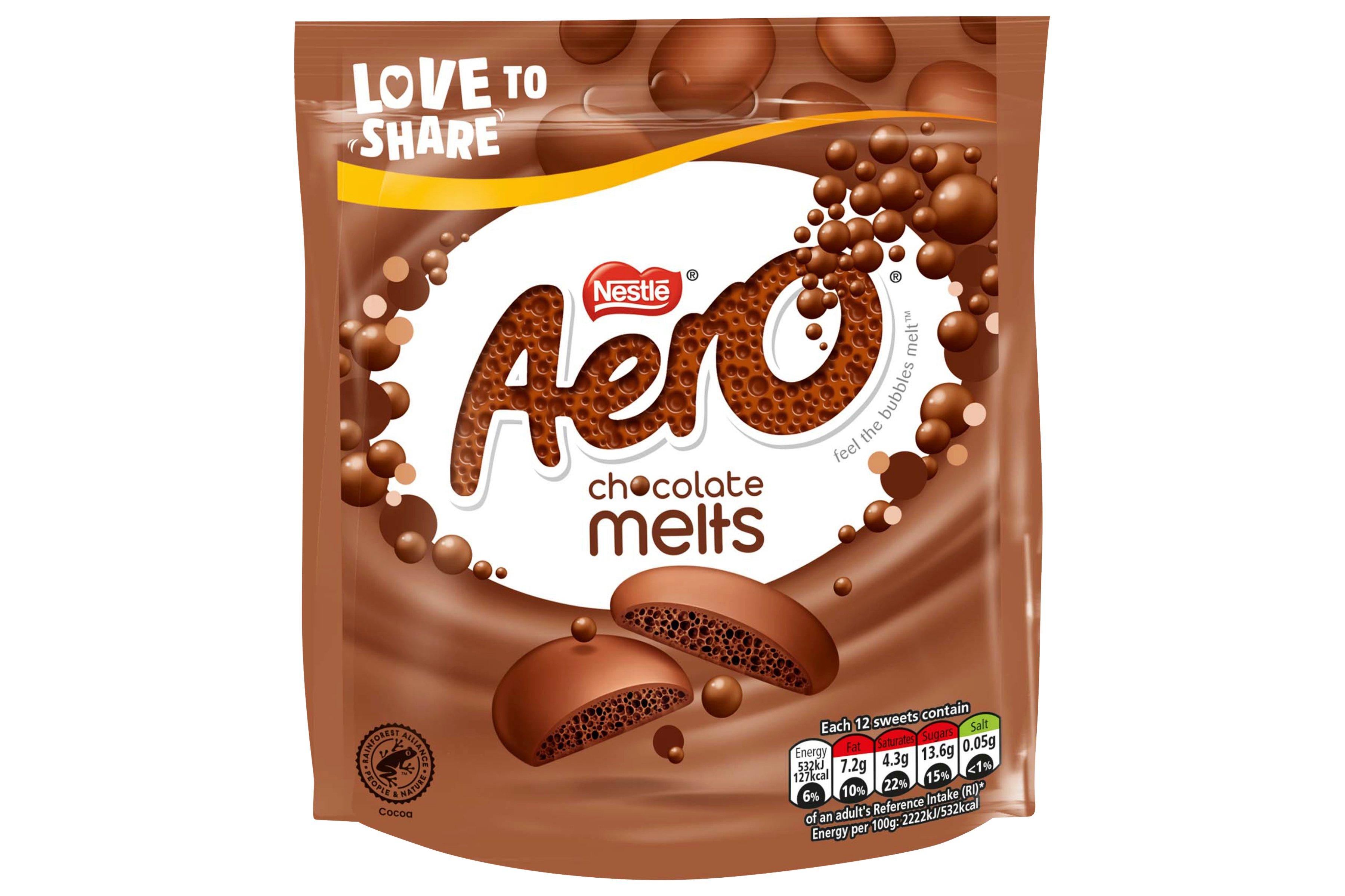 Aero Melts Milk Chocolate Share Bag 8 x 92g