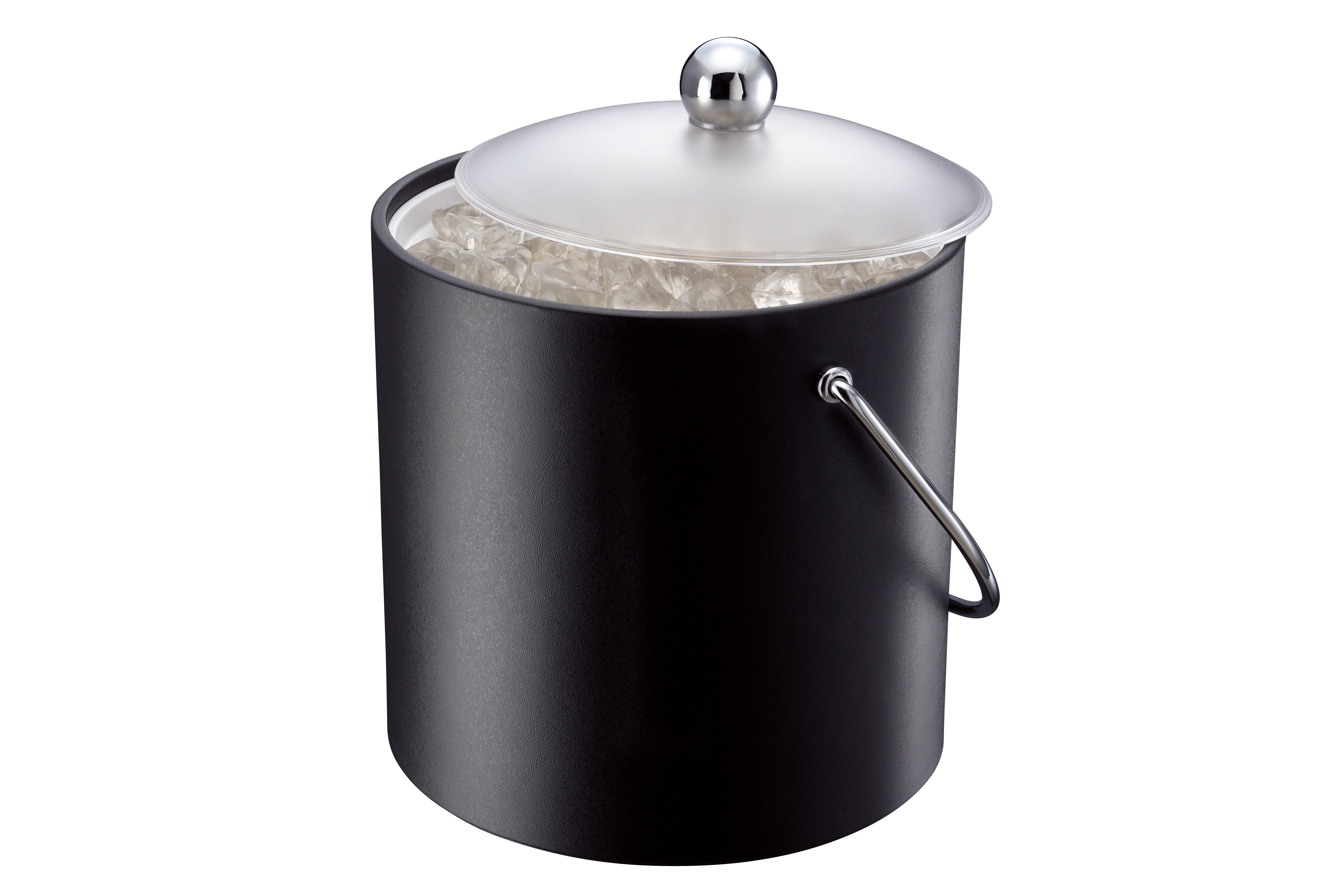 Black Insulated Ice Bucket & Scoop