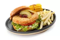 Sysco Essentials Crispy Crumbed Vegetable Quarter Pound Burger