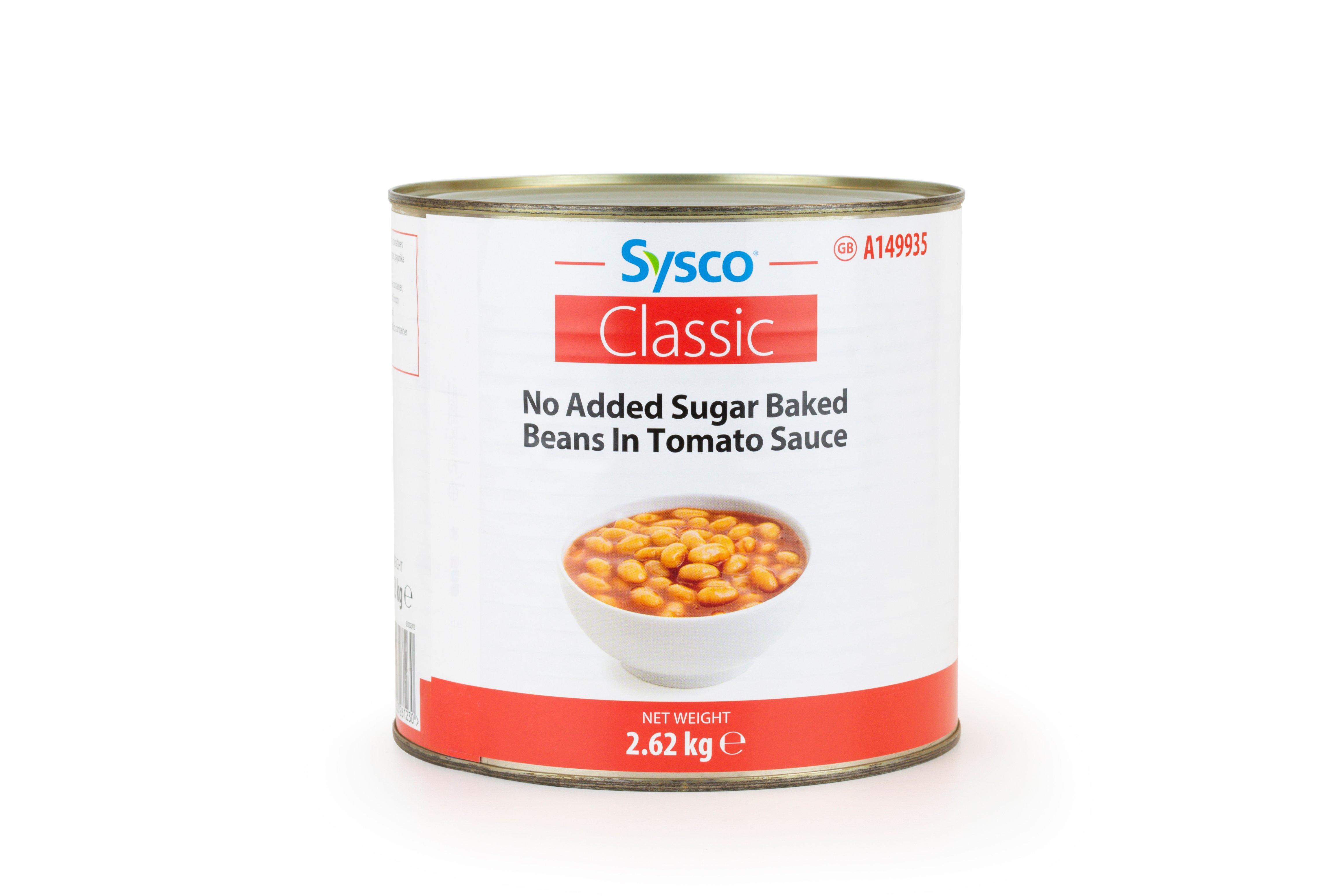 Sysco Classic No Added Sugar Baked Beans in Tomato Sauce