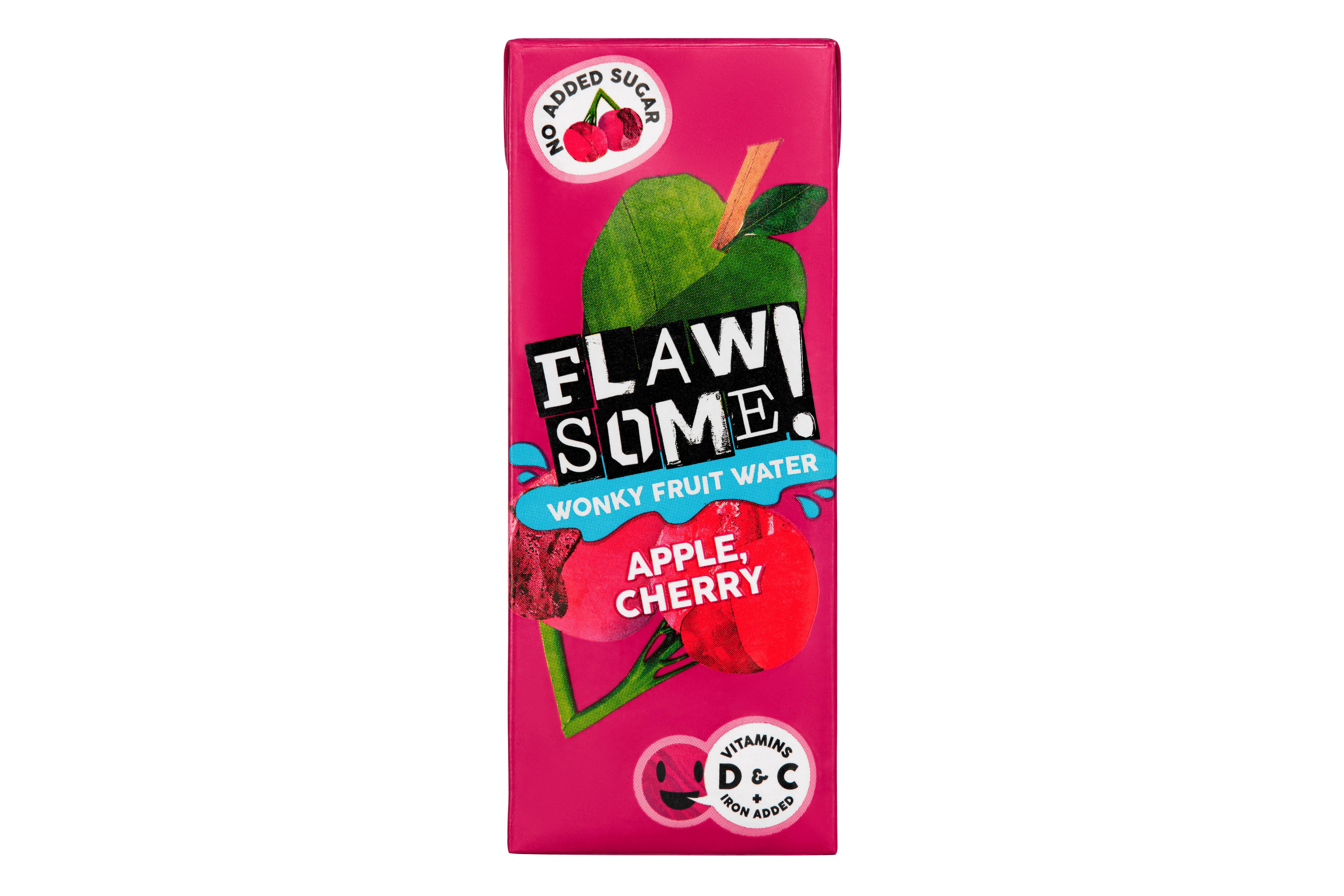 Flawsome! Apple & Cherry Wonky Fruit Water Cartons