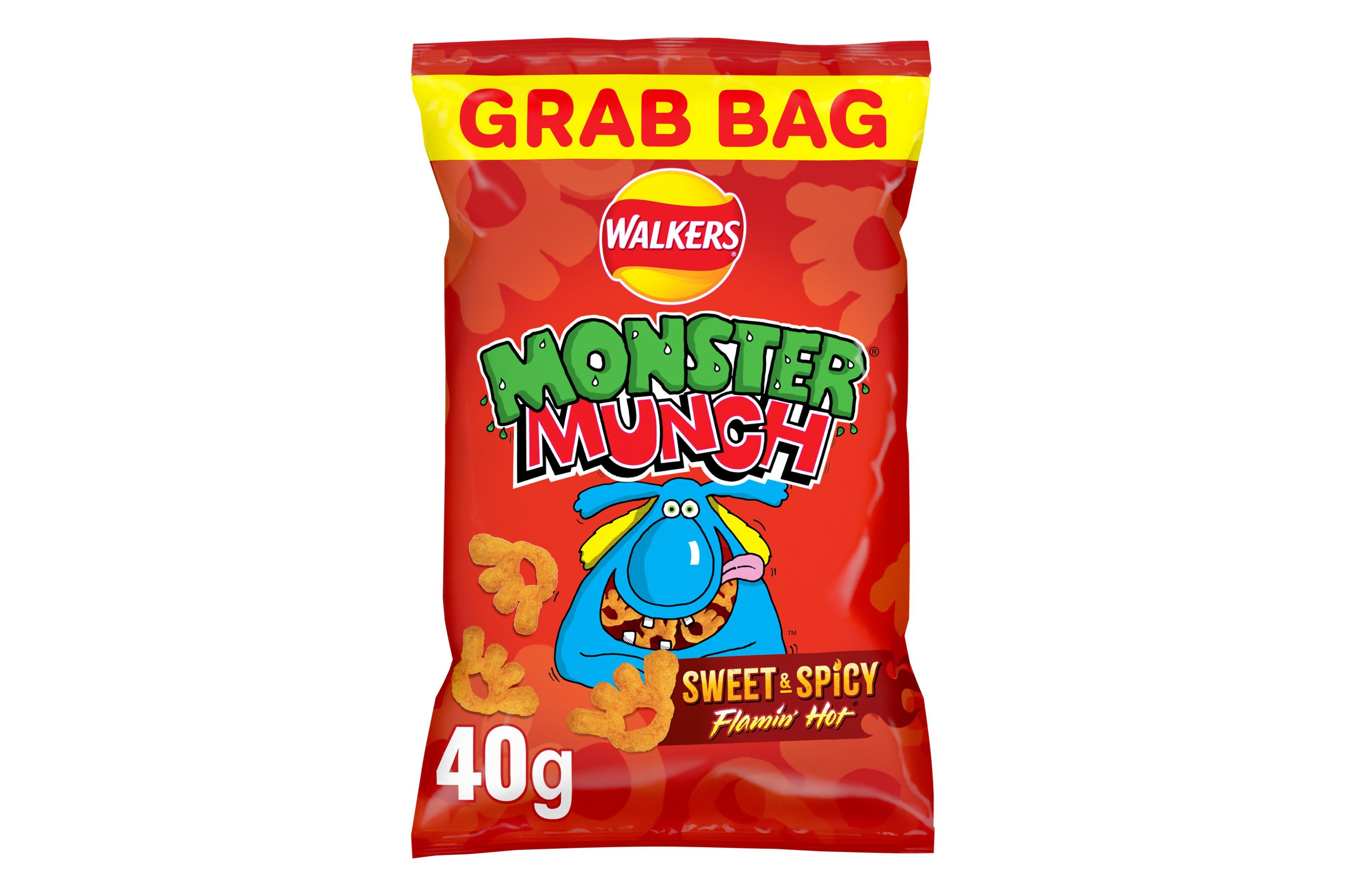Walkers Monster Munch Sweet & Spicey Flamin' Hot Snacks
