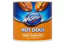Westlers Premium Range King Size Hot Dogs (5¼”)