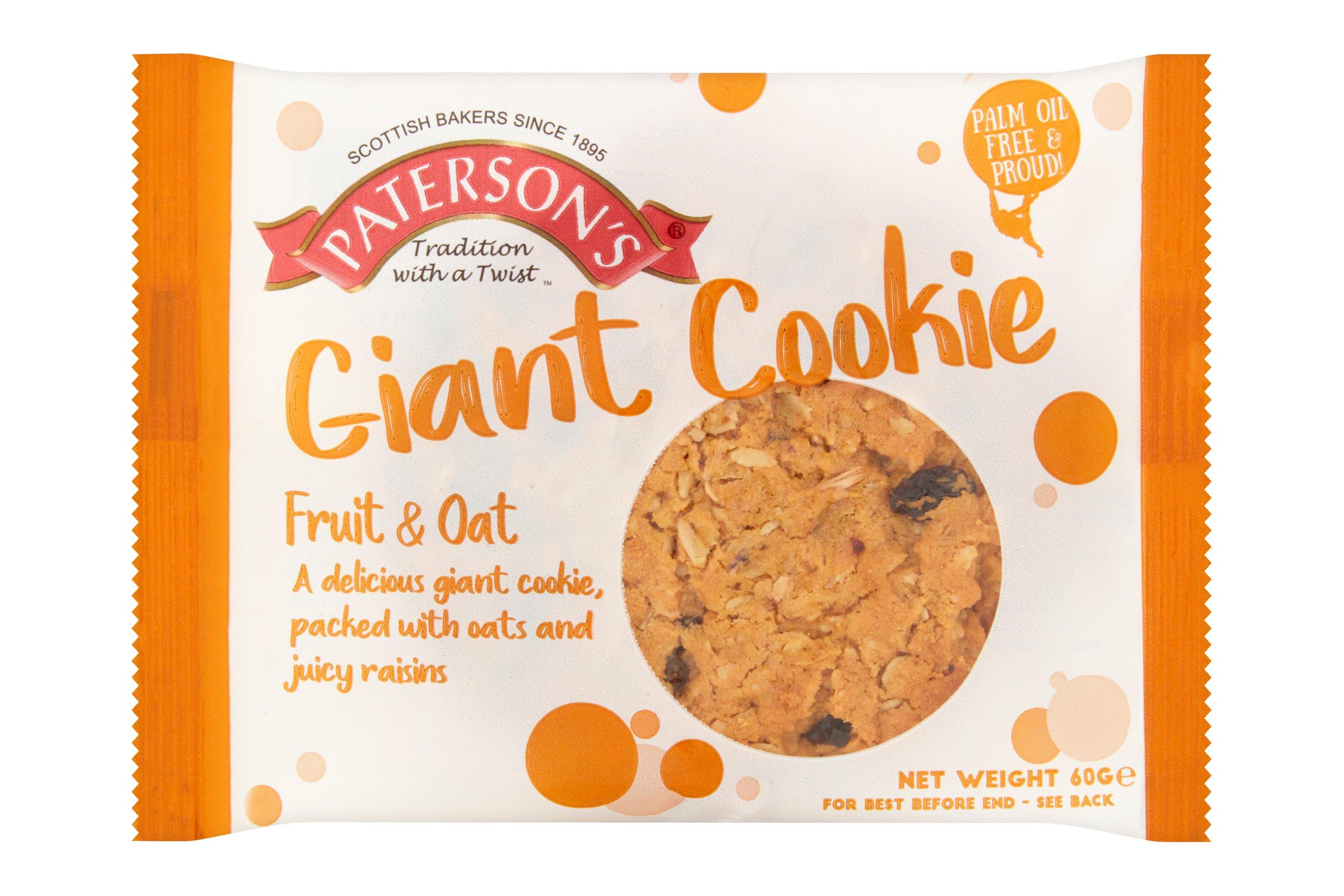 Paterson's Fruit & Oat Giant Cookie 18 x 60g