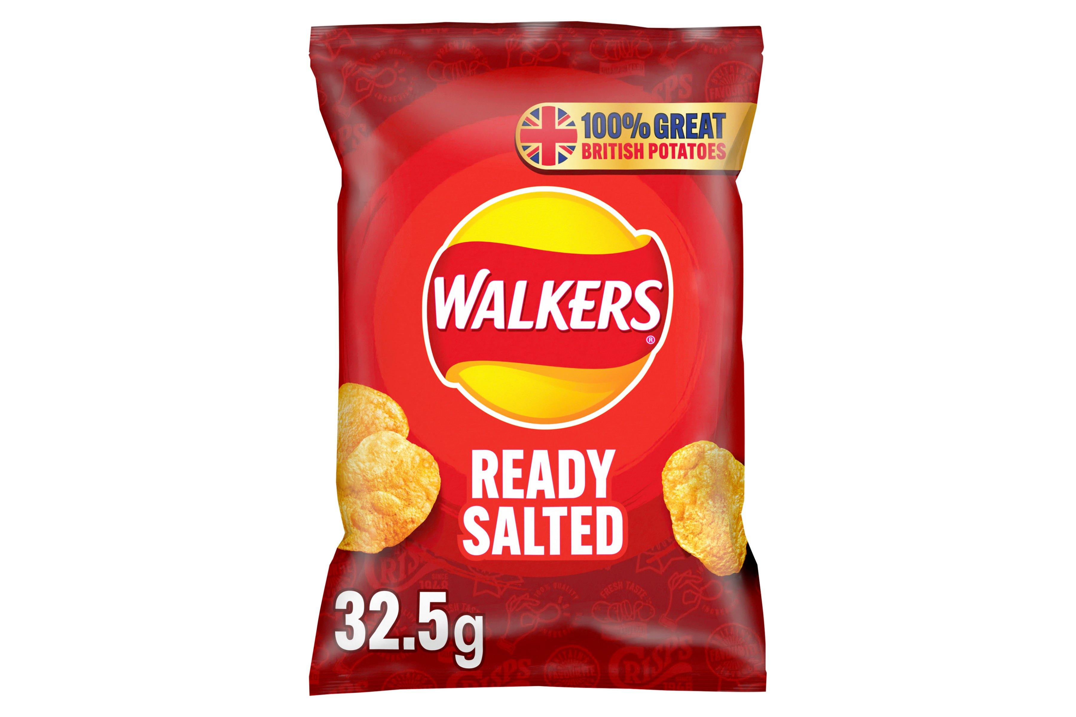 Walkers Ready Salted Crisps 32.5g 48 x 32.5g