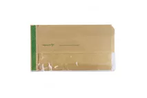 Vegware Brown greaseproof PLA window bag 150x60x280mm Vegware Brown greaseproof PLA window bag 150x60x280mm