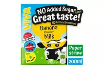 Viva Banana Milk Drink - No Added Sugar 200ml