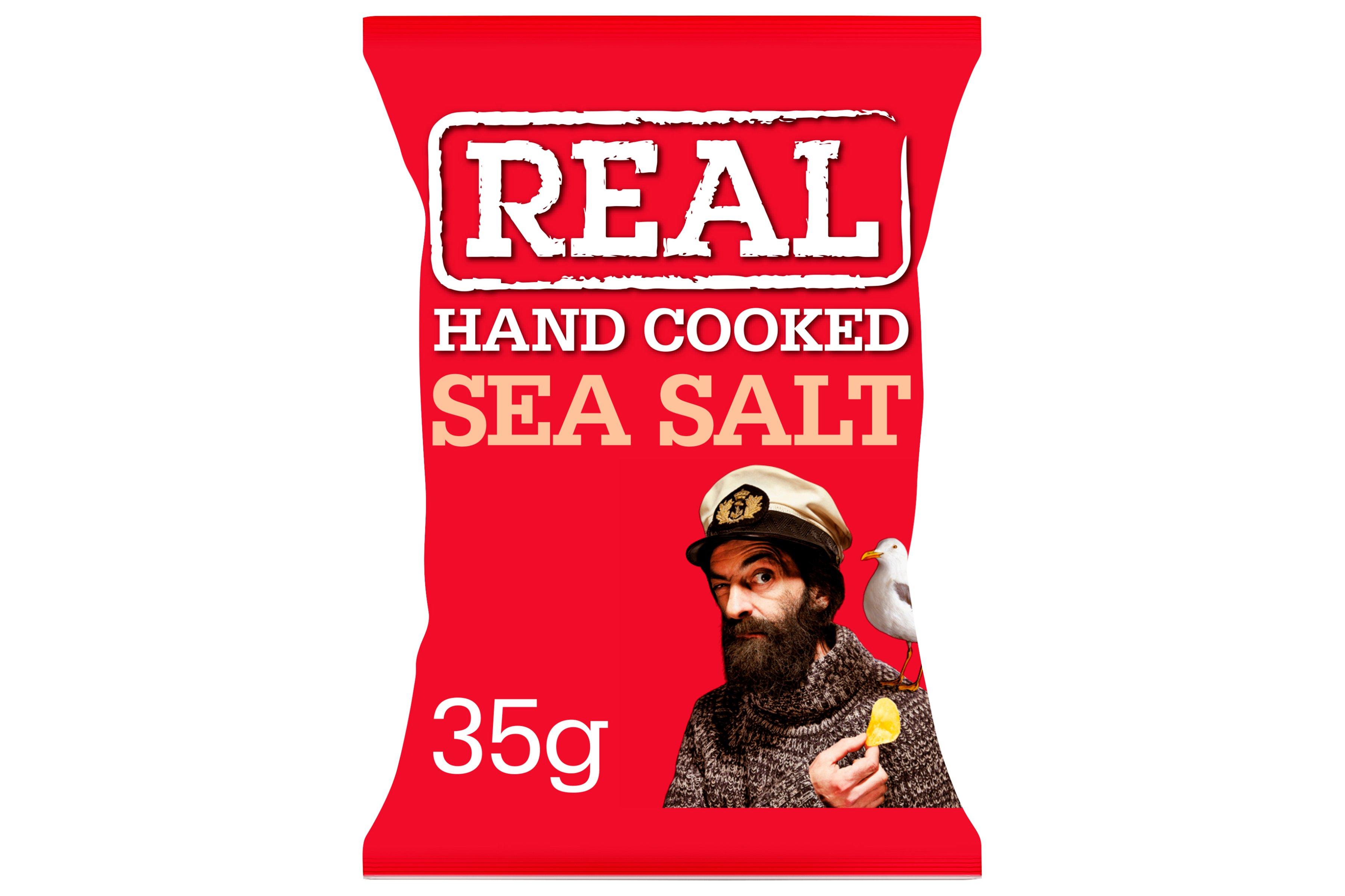 Real Handcooked Sea Salt Potato Crisps 35g 48 x 35g