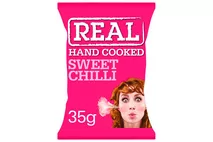Real Hand Cooked Sweet Chilli Flavour Potato Crisps Real Hand Cooked Sweet Chilli Flavour Potato Crisps