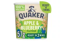 Quaker Oat So Simple Apple & Blueberry Porridge Pot 57g Quaker Oat So Simple Apple & Blueberry Porridge Pot 57g