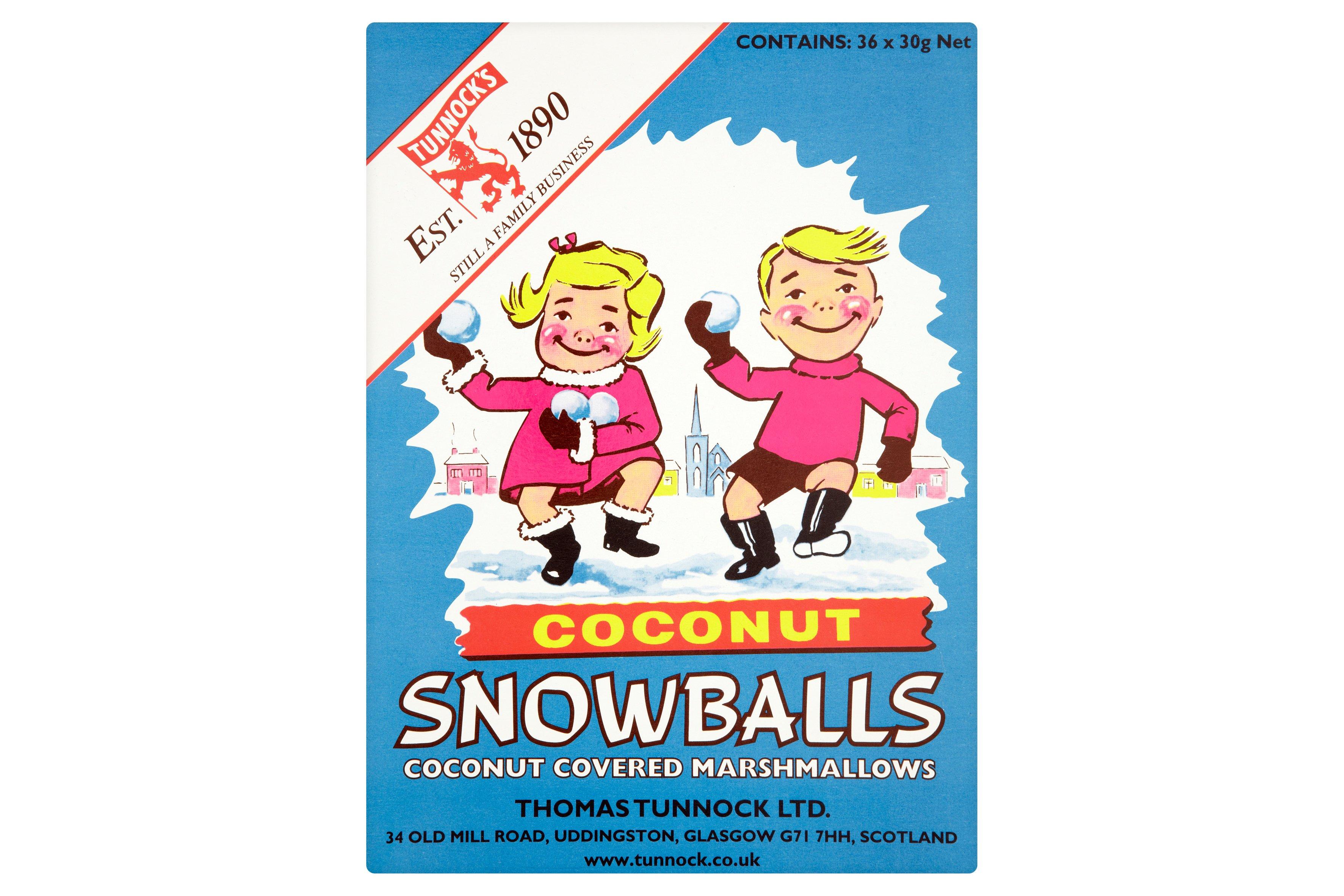 Tunnock's Coconut Snowballs     36 x 30g