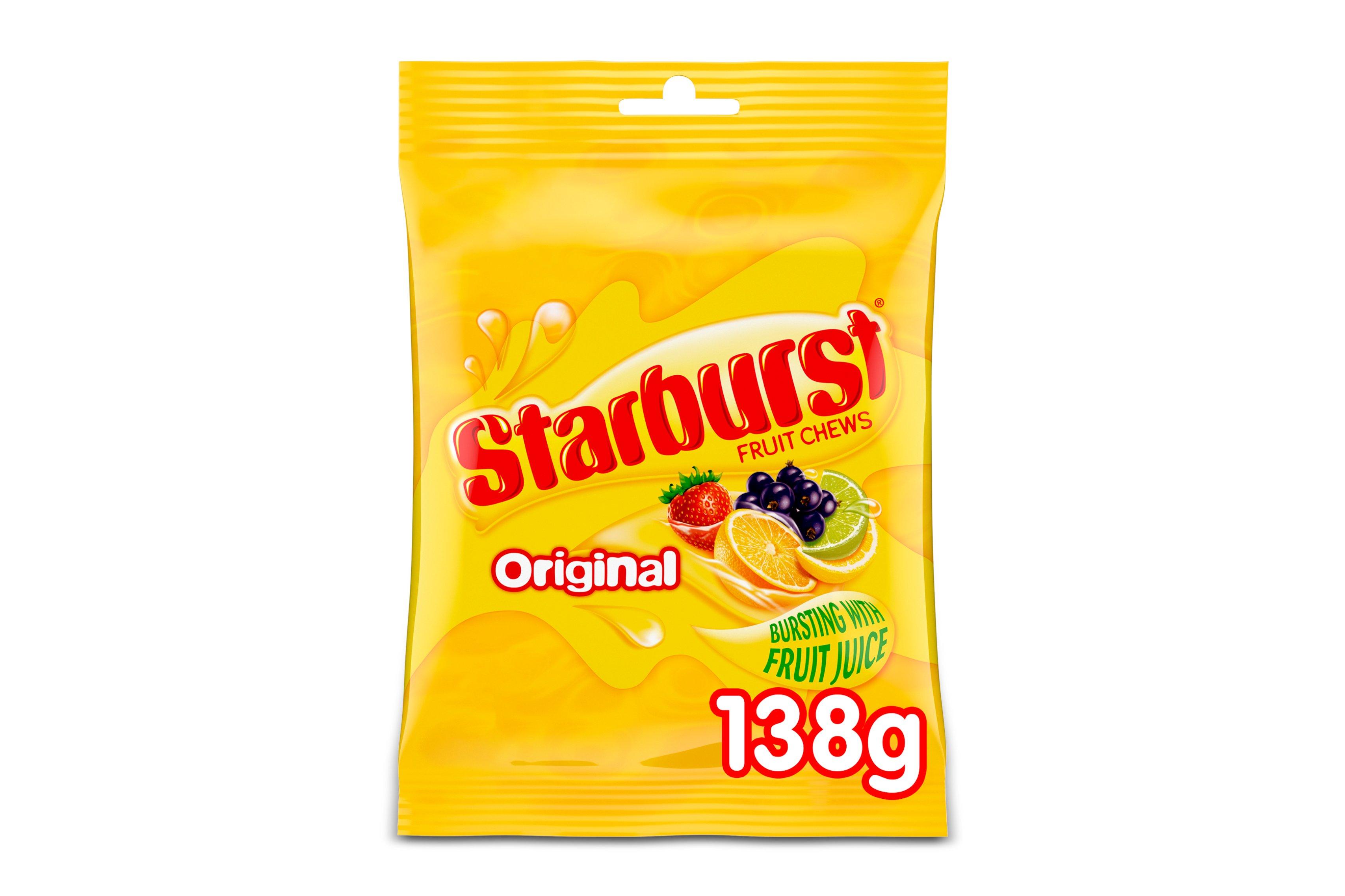 Starburst Original Fruit Chews Sweets Pouch Bag 196g     12 x 196g
