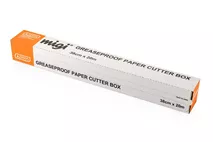 Migi Grease Proof Paper Cutter Box 38cm x 20m Migi Grease Proof Paper Cutter Box 38cm x 20m