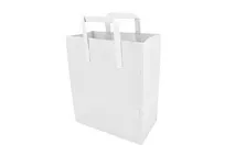 White Paper Bags with Handles 9x13x10"/22.8x33x25.4cm (approx) White Paper Bags with Handles 9x13x10"/22.8x33x25.4cm (approx)