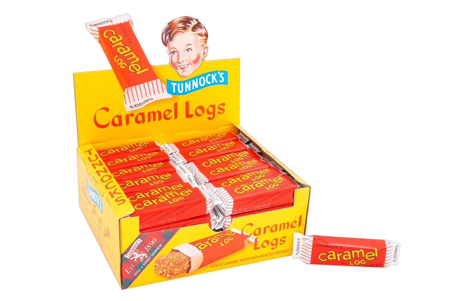 Tunnock's Caramel Log Wafers with Roasted Coconut 32g 48 x 32g