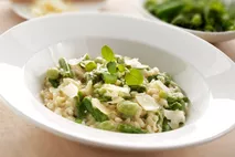 Brakes Asparagus, Broad Bean & Roasted Garlic Risotto Brakes Asparagus, Broad Bean & Roasted Garlic Risotto
