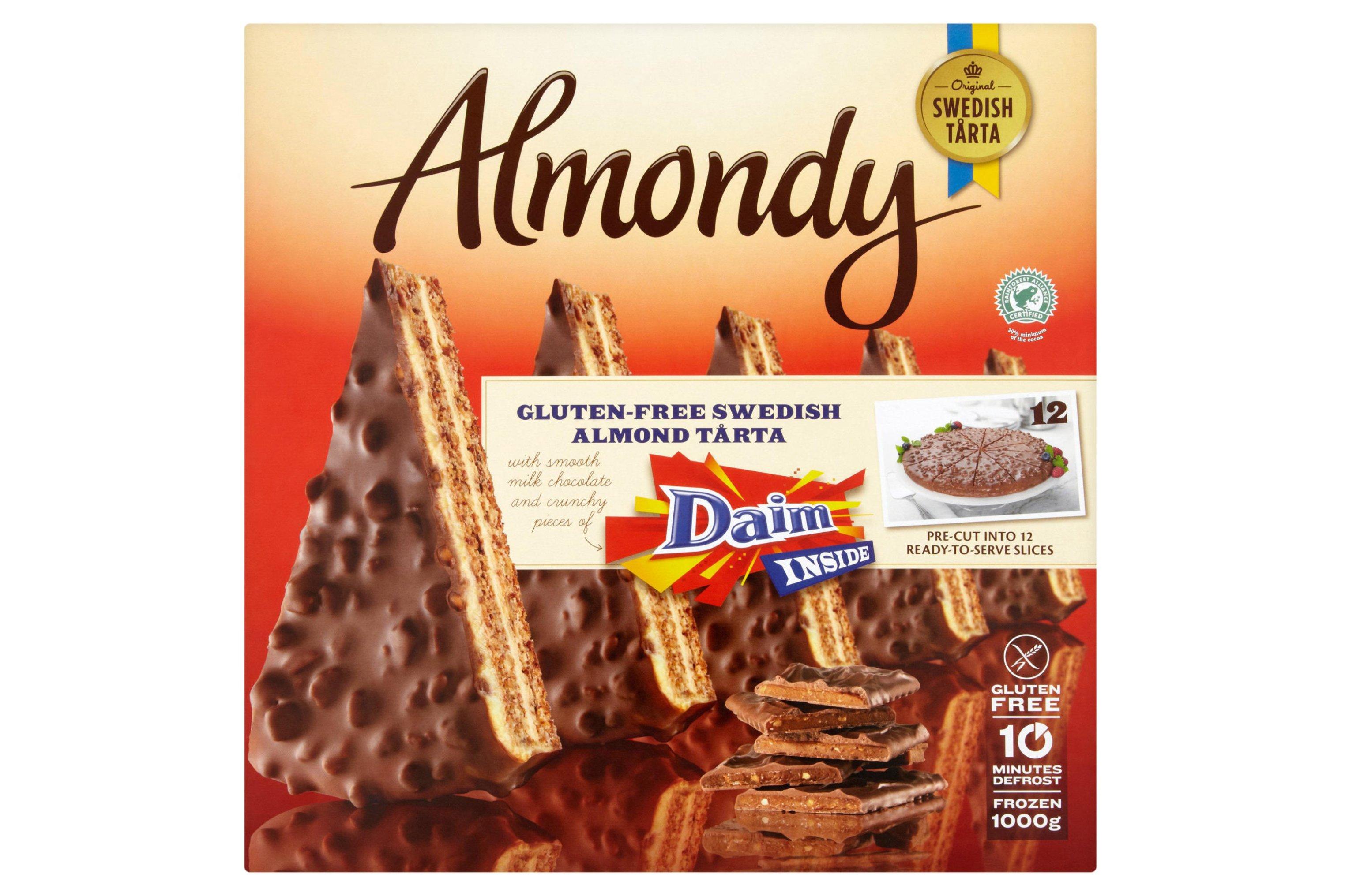 Almondy Gluten Free Swedish Almond Tarta With Daim 1000g Wholesale Buy Almondy Gluten Free Swedish Almond Tarta With Daim 1000g In Bulk Brakes Foodservice