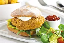Green Gourmet British Red Tractor Breaded Mississizzling Chicken Breast Fillet Portion 80g Green Gourmet British Red Tractor Breaded Mississizzling Chicken Breast Fillet Portion 80g